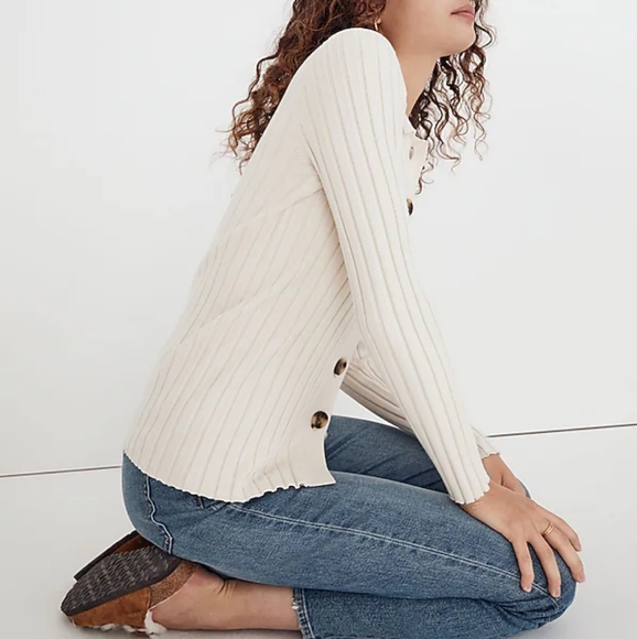☆ SOLD ☆ Madewell Polo Cardigan Size Medium - Picture 2 of 9